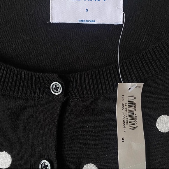 NEW NWT Old Navy Crew Neck Polka Dot Cardigan - Picture 3 of 6